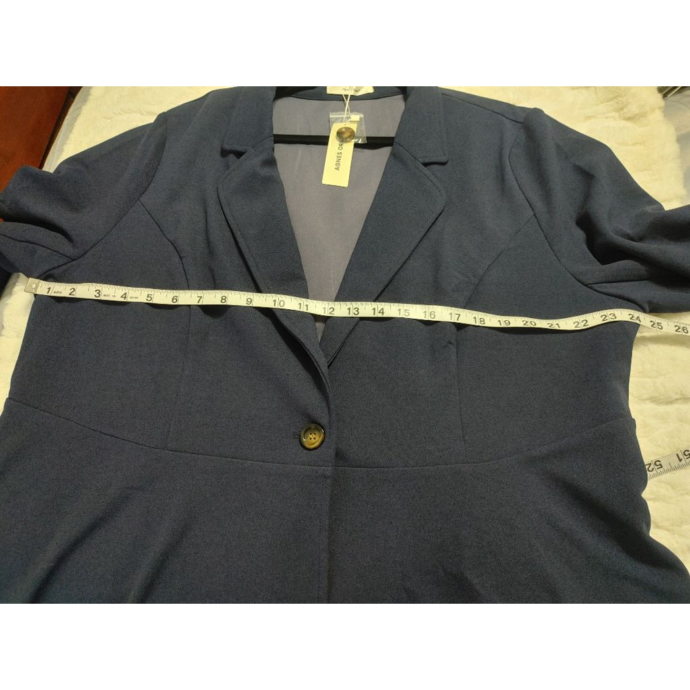 Women's Agnes Orinda Navy Blazer Plus Size 3X - Picture 6 of 8
